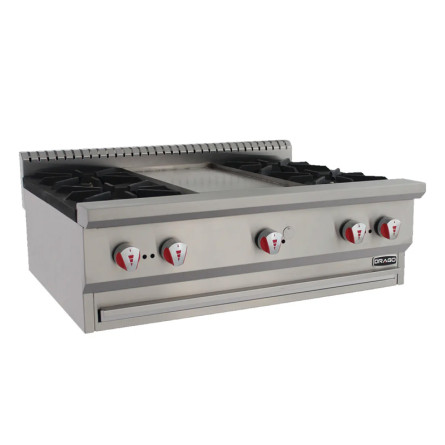 DRAGO (CG-40P) COMBINADO Parrillas Y Plancha a...